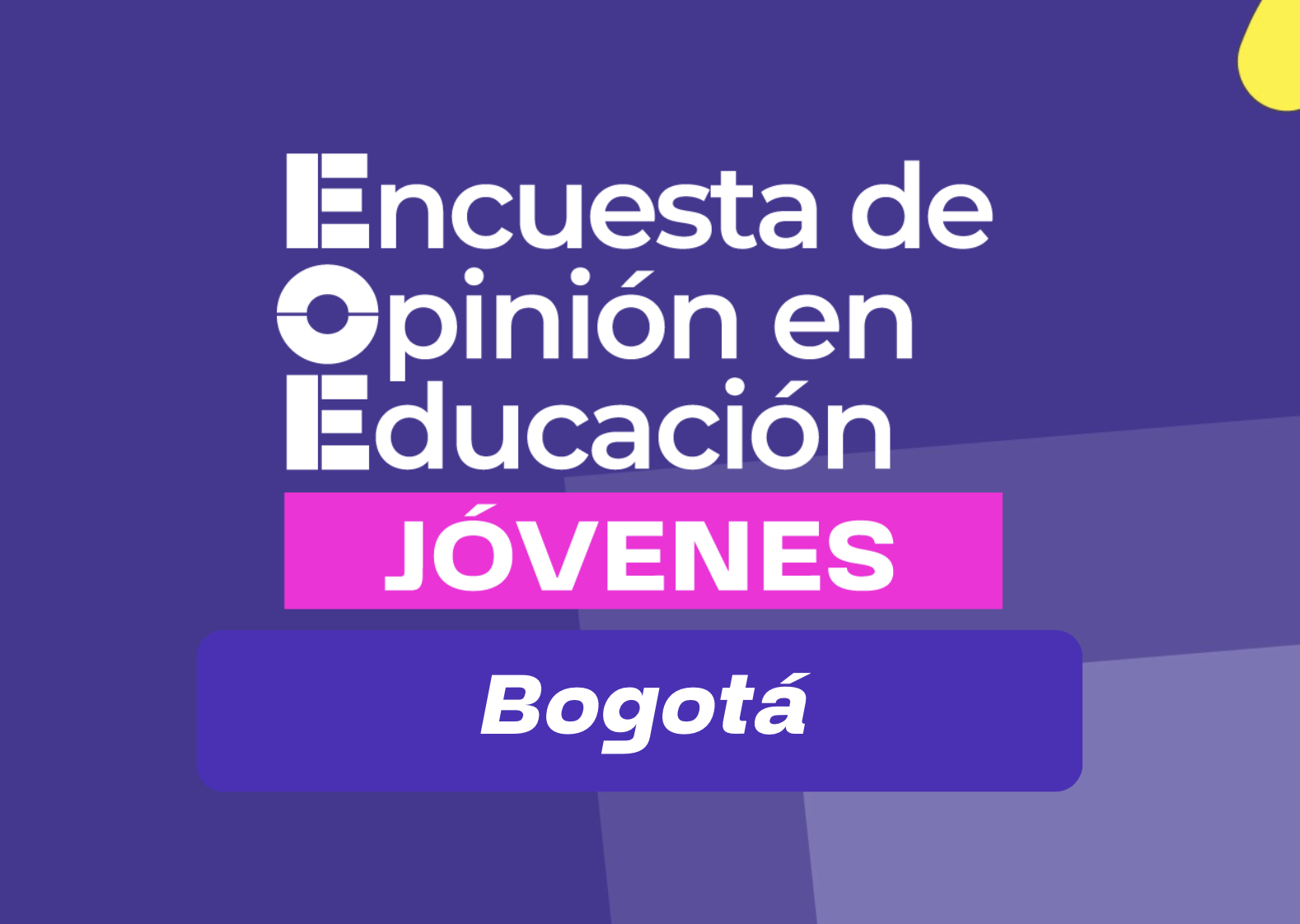 Encuesta de Opinión en Educación – Jóvenes. Bogotá